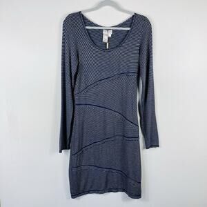 M.S.S.P. Max Studio Specialty Products Size Large Striped Long Sleeve Dress